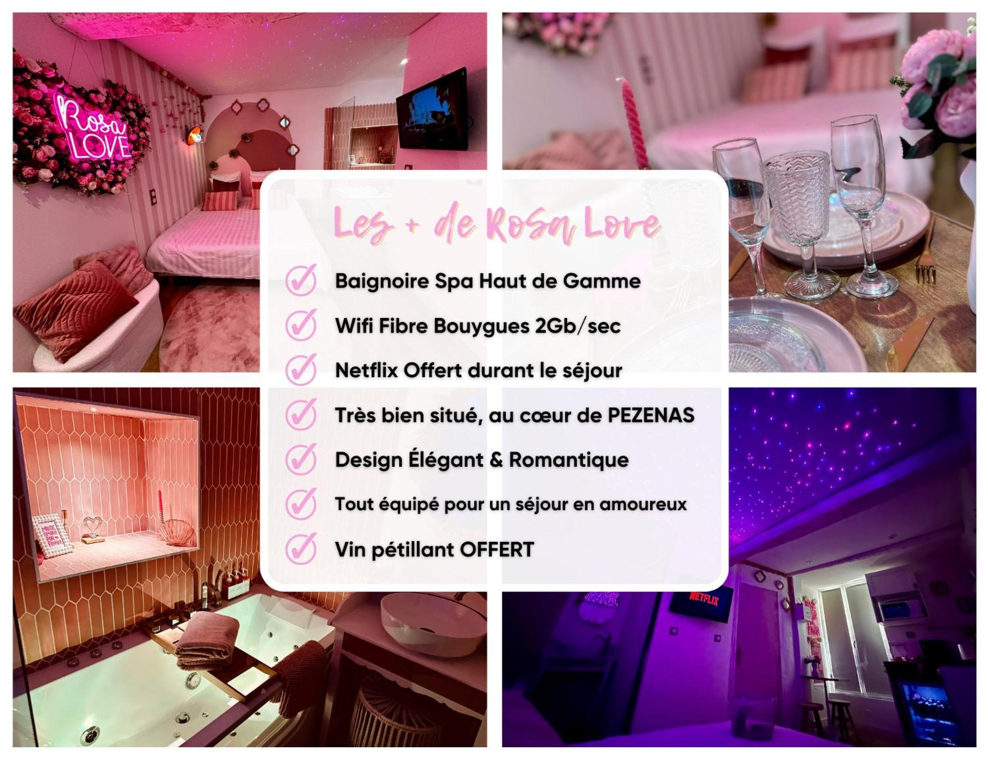 Romantic Room - Balneo - Ciel Etoile - Free Wifi - Netflix - Hyper Centre Pezenas Exterior photo